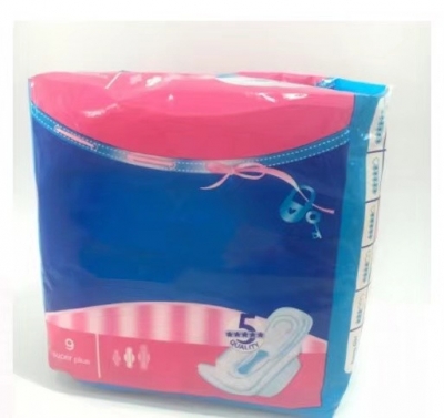 Thick fluff pulp sanitary napkins